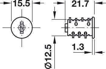 Zámková vložka, Häfele Symo, individuální zamykání, individuální uzávěr, tříděné