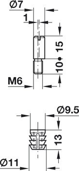 Zamykací závora, pro profilovou tyč trojcestného zámku