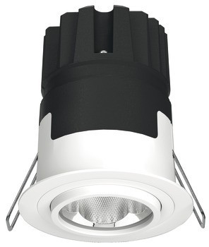Zapuštěné stropní svítidlo, Häfele Lighting R One 2pólové (tunable white), 500 mA, konstantní proud, 9 W, průměr vrtaného otvoru 68 mm