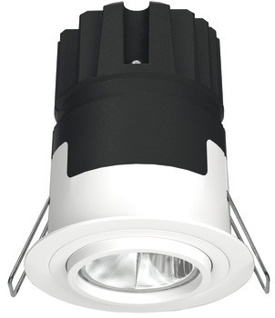 Zapuštěné stropní svítidlo, Häfele Lighting R One 2pólové (tunable white), 500 mA, konstantní proud, 9 W, průměr vrtaného otvoru 68 mm