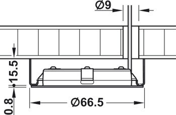 Zapuštěné svítidlo, Häfele Loox LED 2048, 12 V, 3pólové (multi-white), vrtaný otvor ⌀ 55 mm, ocel