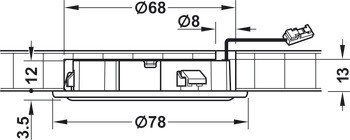 Zapuštěné svítidlo, LED 1136, 12 V, vrtaný otvor Ø 68 mm