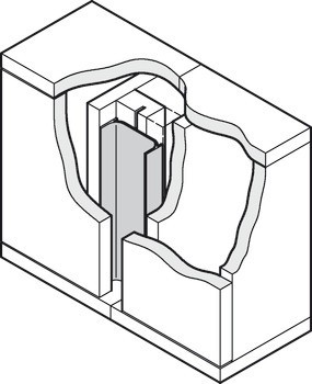 Zapuštěný úchytkový profil, c profil