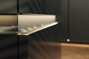 Zapuštěný úchytkový profil, Häfele Déco, C-profil s integrovaným LED osvětlením