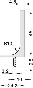 Zapuštěný úchytkový profil