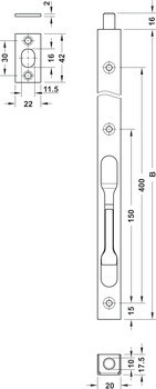 Zápustná zástrč, se sklopnou páčkou, Startec