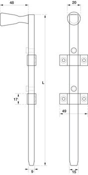 Zápustná zástrč, Se sklopnou páčkou, Startec