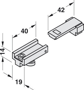 Zařízení pro aretaci v otevřené poloze, pro kluznou lištu z řady TS 90 Impulse, Dorma