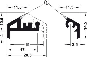 Zasklívací profil, R