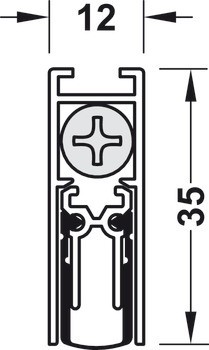 Zasouvací dveřní těsnění, Doppeldicht® M-12/35, Athmer