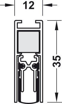 Zasouvací dveřní těsnění, Doppeldicht® M-12/35, Athmer