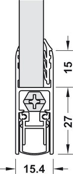 Zasouvací dveřní těsnění, Schall-Ex® GS-H8/12, Athmer