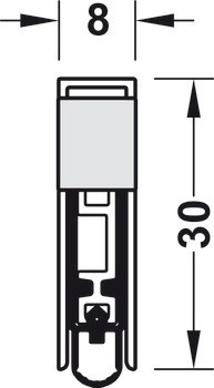 Zasouvací dveřní těsnění, Schall-Ex® L-8/30 WS, Athmer