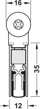 Zasouvací dveřní těsnění, Schall-Ex Slide &amp; Lock M-12 WS, Athmer