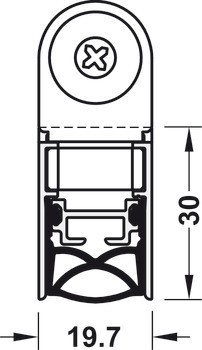 Zasouvací dveřní těsnění, Schall-Ex Slide &amp; Lock M-20 WS, Athmer