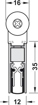 Zasouvací dveřní těsnění, Schall-Ex® Slide & Lock M-12 WS, Athmer