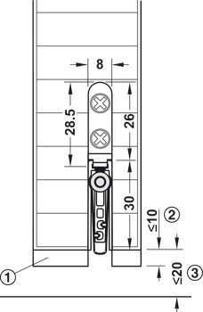 Zasouvací dveřní těsnění, US RD/45dB, US FH/RD/45 dB, Planet