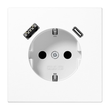 Zásuvka,  Jung, s USB-A/USB-C dobíjecí jednotkou