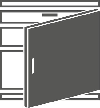 Zásuvkové výsuvy, Häfele Matrix Runner OS P50/60, progresivní více než plnovýsuv, za dveře