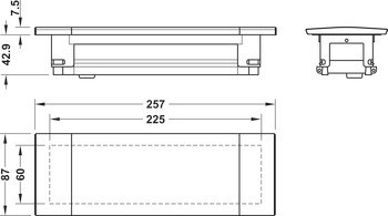 Zásuvkový díl, modulární, Systém B, kompletní sada s designovým krytem