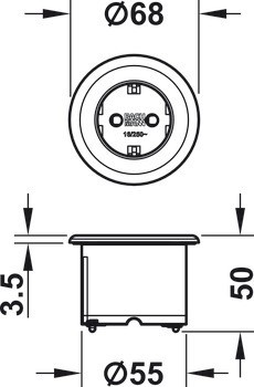 Zásuvkový díl, One-Plug, 230 V