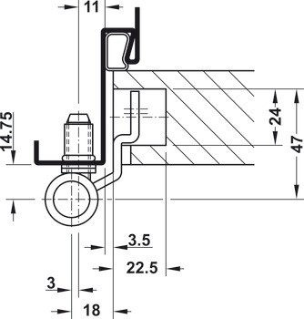 Závěs objektových dveří, Simonswerk VN 8947/160 U Compact, pro bezfalcové objektové dveře do 160 kg