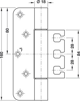 Závěs objektových dveří, Startec DHX 1160/18, pro bezfalcové objektové dveře do 200 kg