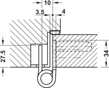 Závěs pro extra těžké dveře, VX 7729/160-4 VBRplus, velikost 160 mm, Simonswerk, pro bezfalcové dveře do 400 kg