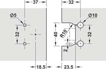 Závěs pro skleněné dveře, Pro tlusté skleněné dveře, 3D nastavitelné