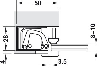 Závěs pro skleněné dveře, TECTUS TEG 310 2D, Simonswerk