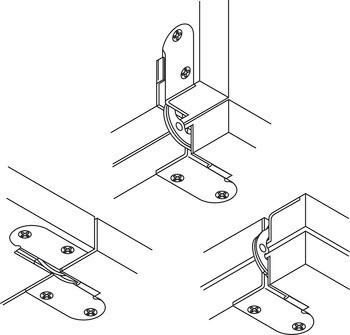 Závěs pro sklopnou desku, Pro stoly s rámovou konstrukcí