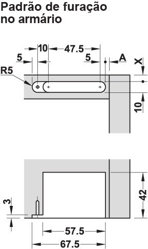 Závěs, pro tloušťky dřeva od 16 mm, pro skrytou montáž