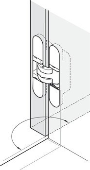 Závěs, pro tloušťky dřeva od 18 mm, pro skrytou montáž