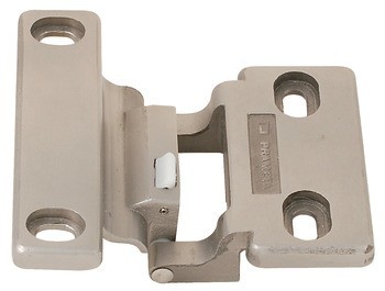 Závěs s krátkým ramínkem, Pro laminátové dveře (HPL), pro polonaloženou montáž, mezera 6 mm