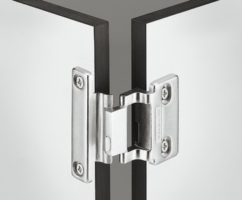 Závěs s krátkým ramínkem, Pro laminátové dveře (HPL), pro polonaloženou montáž, mezera 6 mm