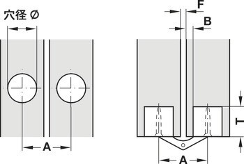 Závěs, Zysa, pro tloušťku dřeva 14–40 mm, pro skrytou montáž