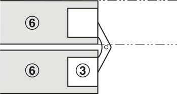 Závěs, Zysa, pro tloušťku dřeva 14–40 mm, pro skrytou montáž