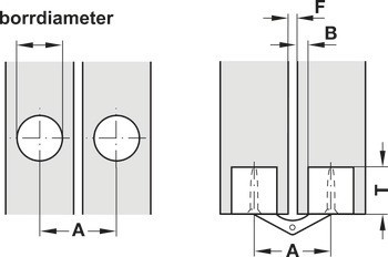 Závěs, Zysa, pro tloušťku dřeva 14–40 mm, pro skrytou montáž