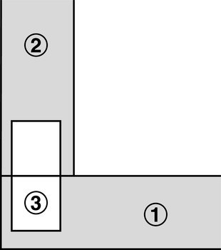 Závěs, Zysa, pro tloušťku dřeva 14–40 mm, pro skrytou montáž