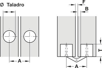 Závěs, Zysa, pro tloušťku dřeva 14–40 mm, pro skrytou montáž