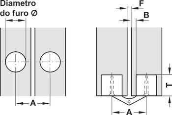 Závěs, Zysa, pro tloušťku dřeva 14–40 mm, pro skrytou montáž