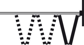 Kování pro skládací předokenní žaluzie, Hawa Frontfold 30 FS