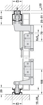 Kování pro skládací předokenní žaluzie, Hawa Frontfold 30 FS