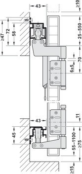 Kování pro skládací předokenní žaluzie, Hawa Frontfold 30 FS