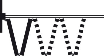 Kování pro skládací předokenní žaluzie, Hawa Frontfold 30 FS