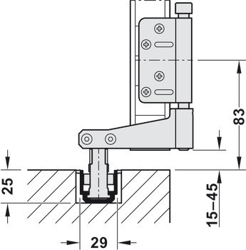 Kování pro skládací předokenní žaluzie, Hawa Frontfold 30 FS