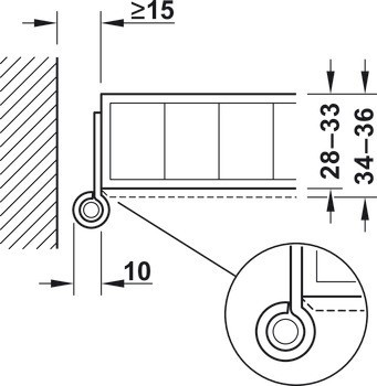 Kování pro skládací předokenní žaluzie, Hawa Frontfold 30 FS