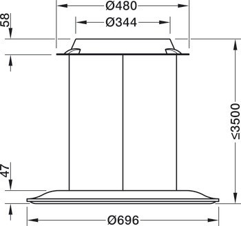 Závěsné svítidlo, Häfele Nimbus Lighting Pad Lounge R 600 Vario