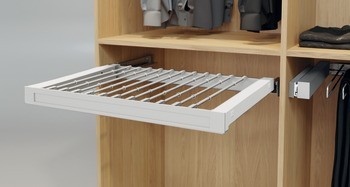 Závěsné tyče držáků kalhot, Ocel, plast