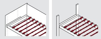 Závěsné tyče držáků kalhot, Ocel, plast